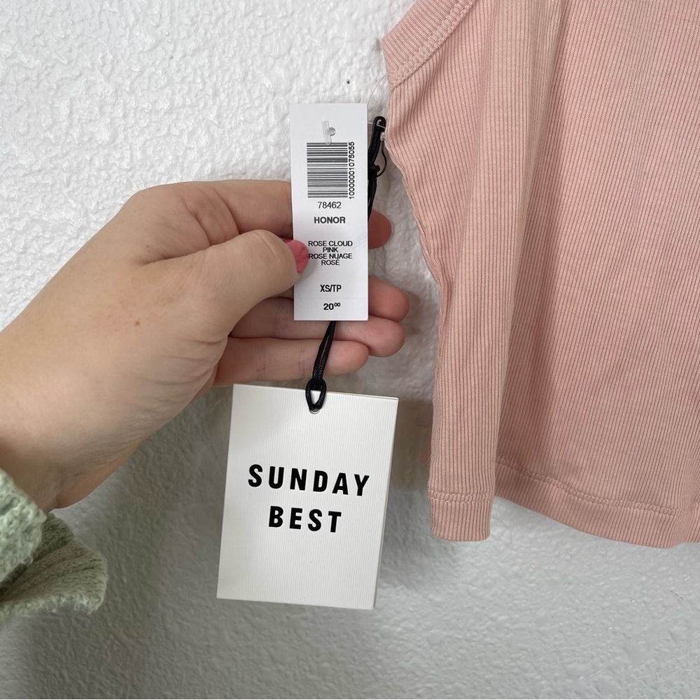 ARITZIA Sunday Best Rose Cloud Pink Honor Tank Size XS NWT - Picture 5 of 5